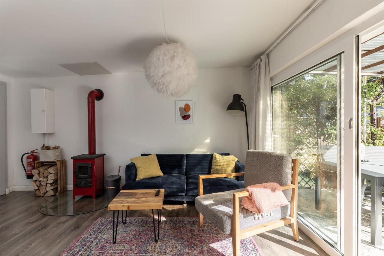 Gemutliches Tinyhouse Bungalow Mit Kamin & Sauna Am See Joachimsthal Exterior photo